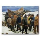 The Lifeboat is Taken through the Dunes - Canvas