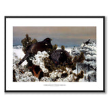 Capercaillies in a Winter Landscape - Poster