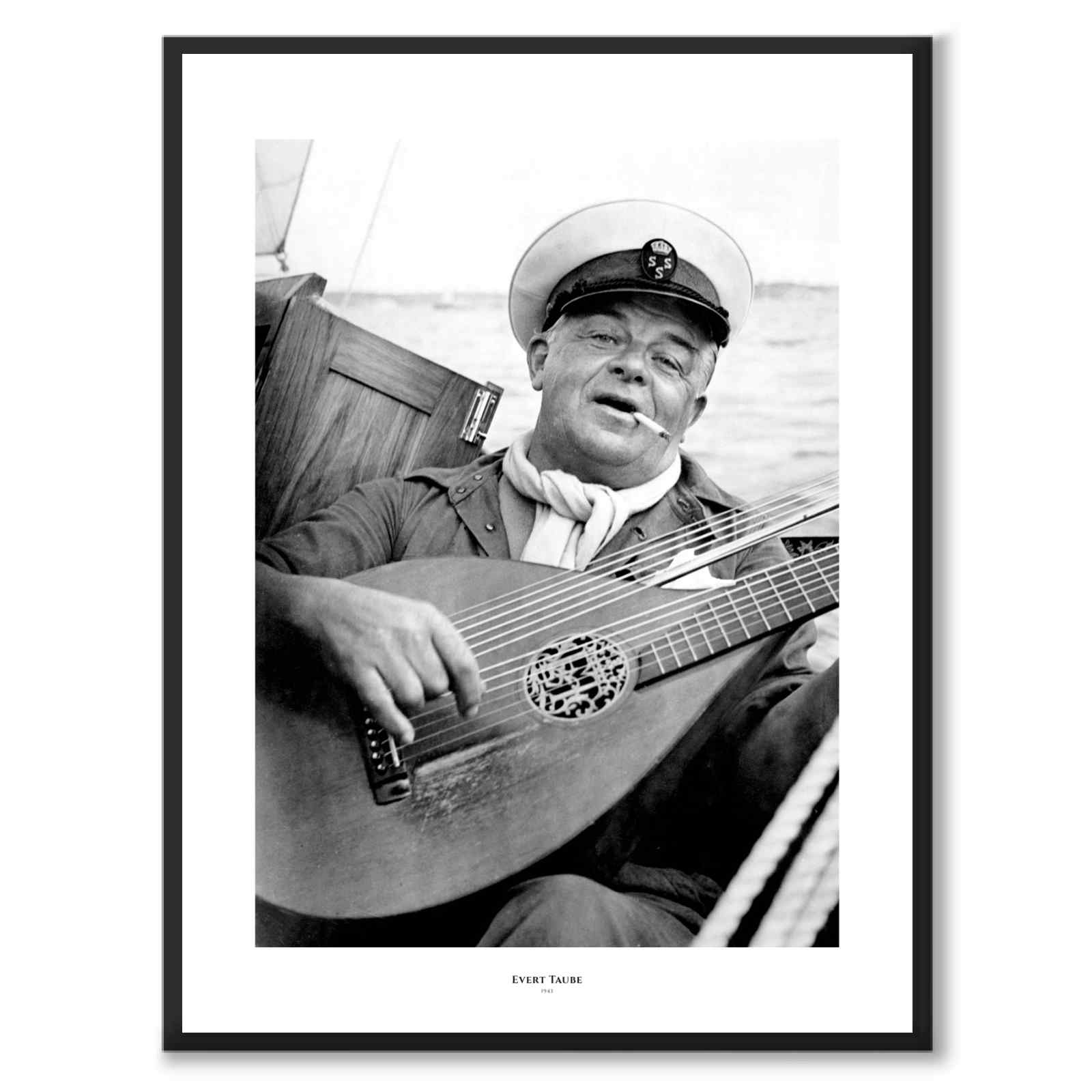 Evert Taube poster svartvit poster från Historly HISTORLY