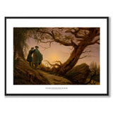Two Men Contemplating the Moon