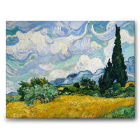 Wheat Field with Cypresses - Canvas