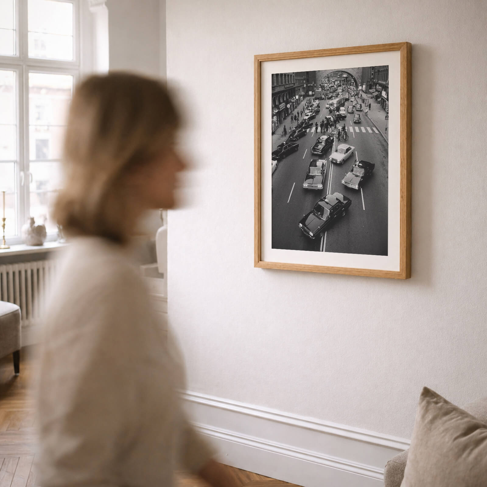 The 1967 right-hand traffic transition as a historic Stockholm poster from Historly – image 3