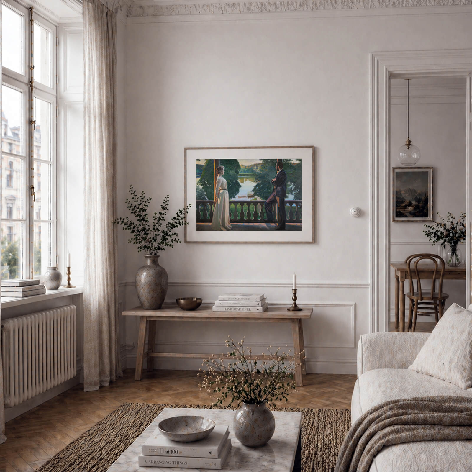 Nordic Summer Evening as wall art in an inspiring interior setting