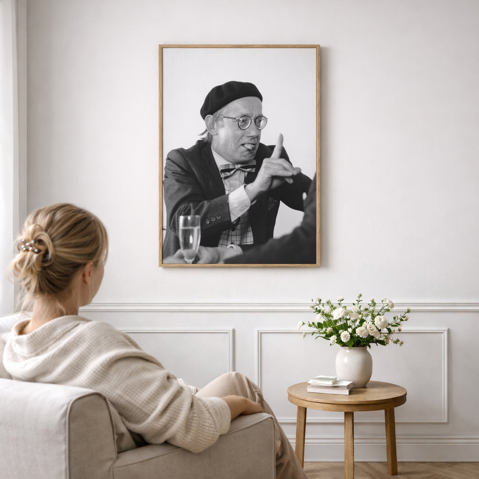 Gösta Ekman som väggkonst i inspirerande inredningsmiljö