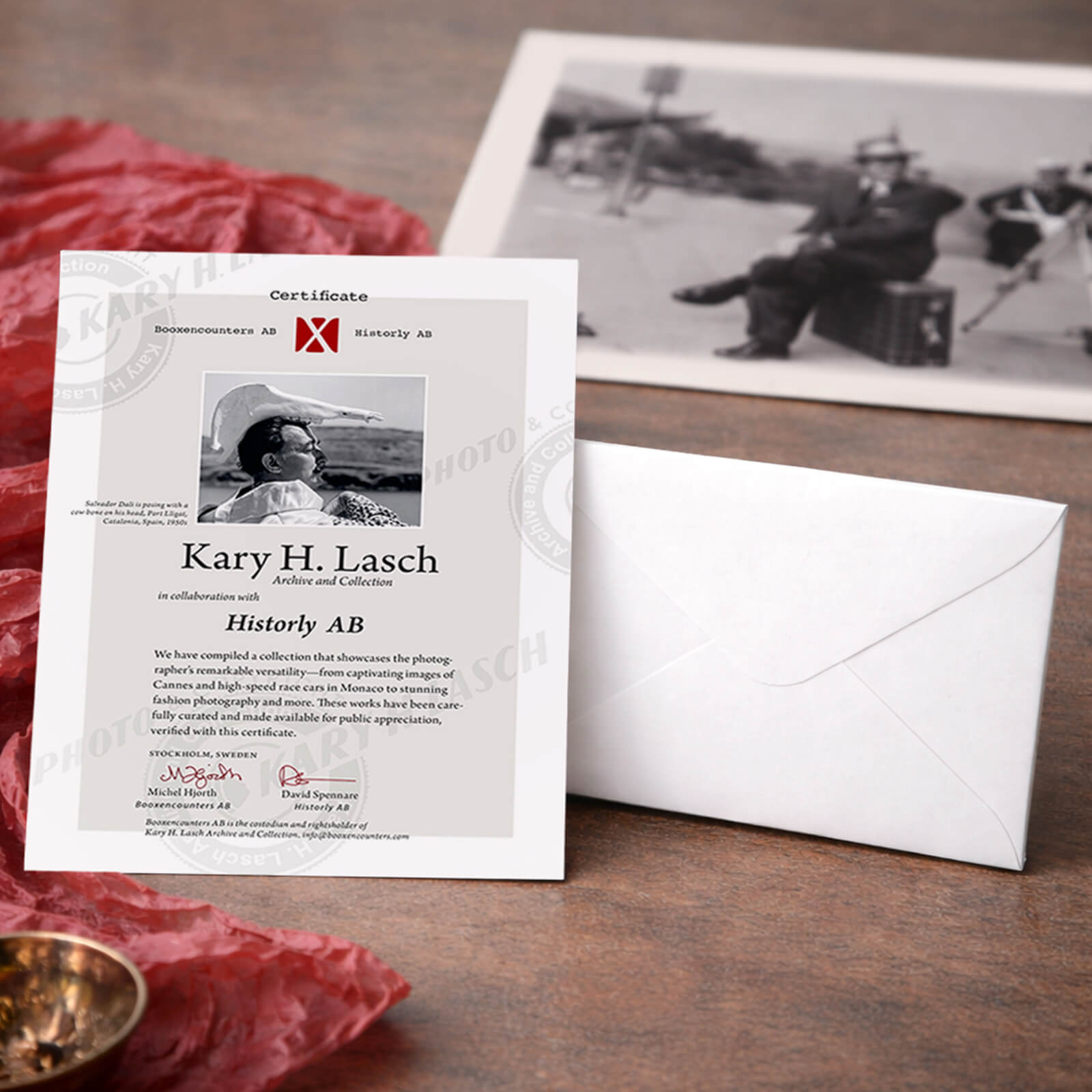 Certifikat och dokumentation för Kary H. Lasch - Stirling Moss från Historly