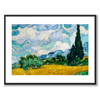 Wheat Field with Cypresses - Poster