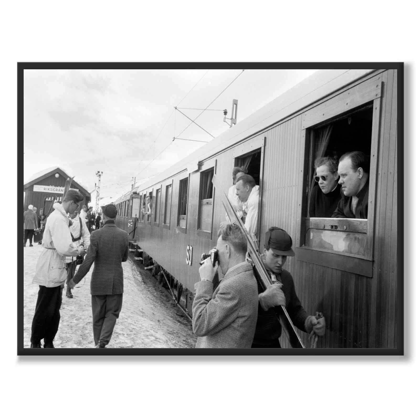 Resande vid Riksgränsen 1956