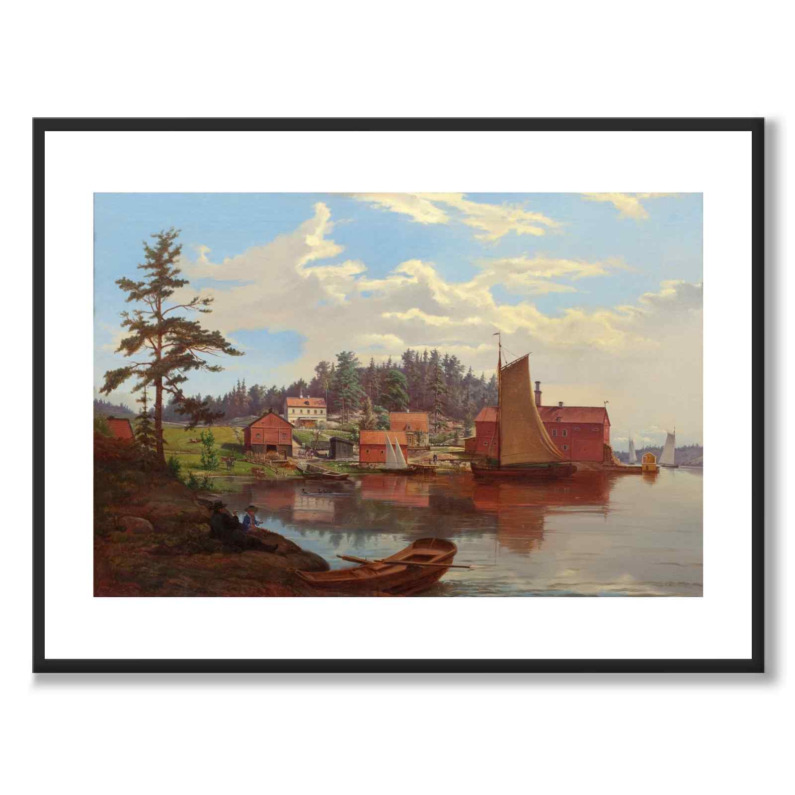 Vue af Äppelviken 1856