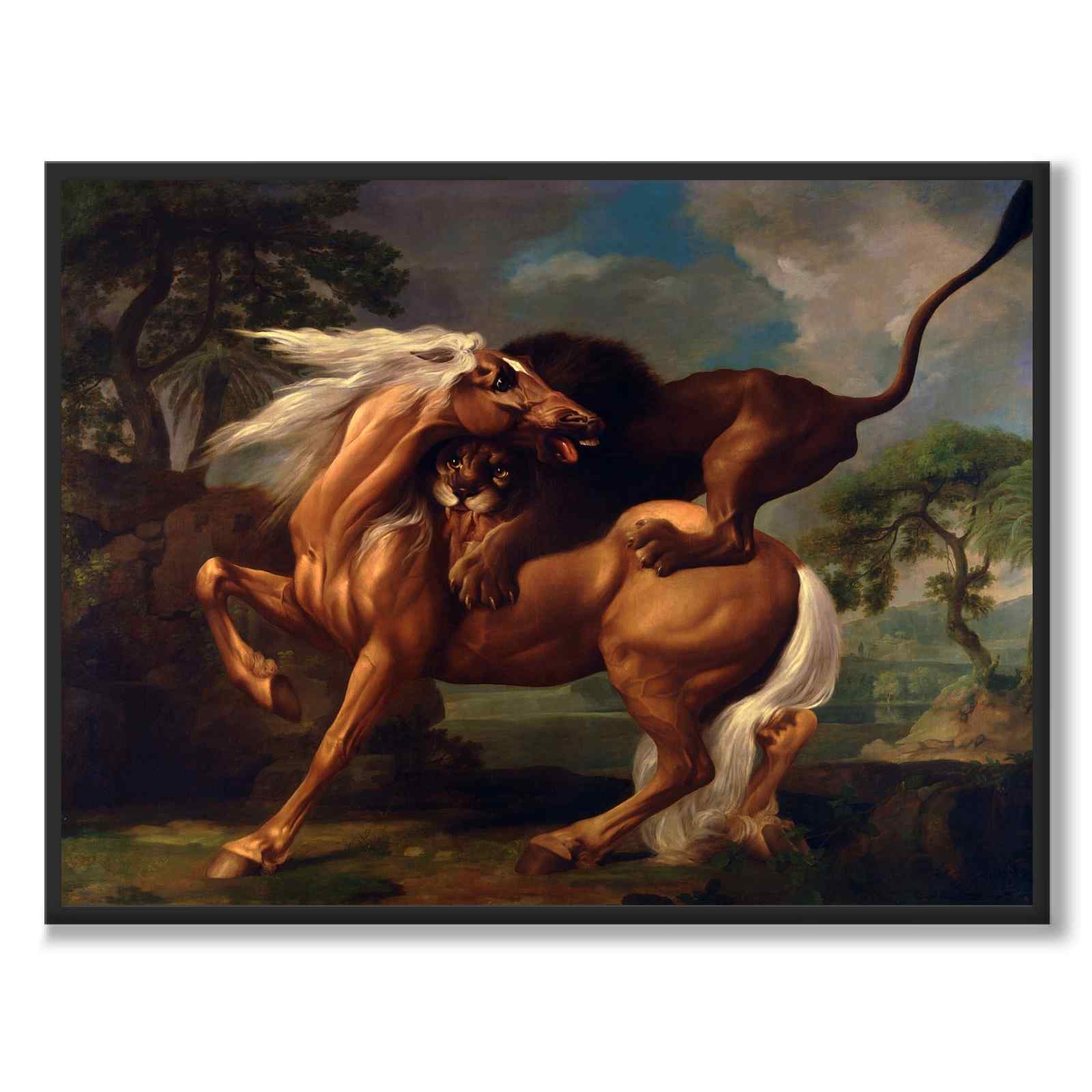 Lion Attacking a Horse