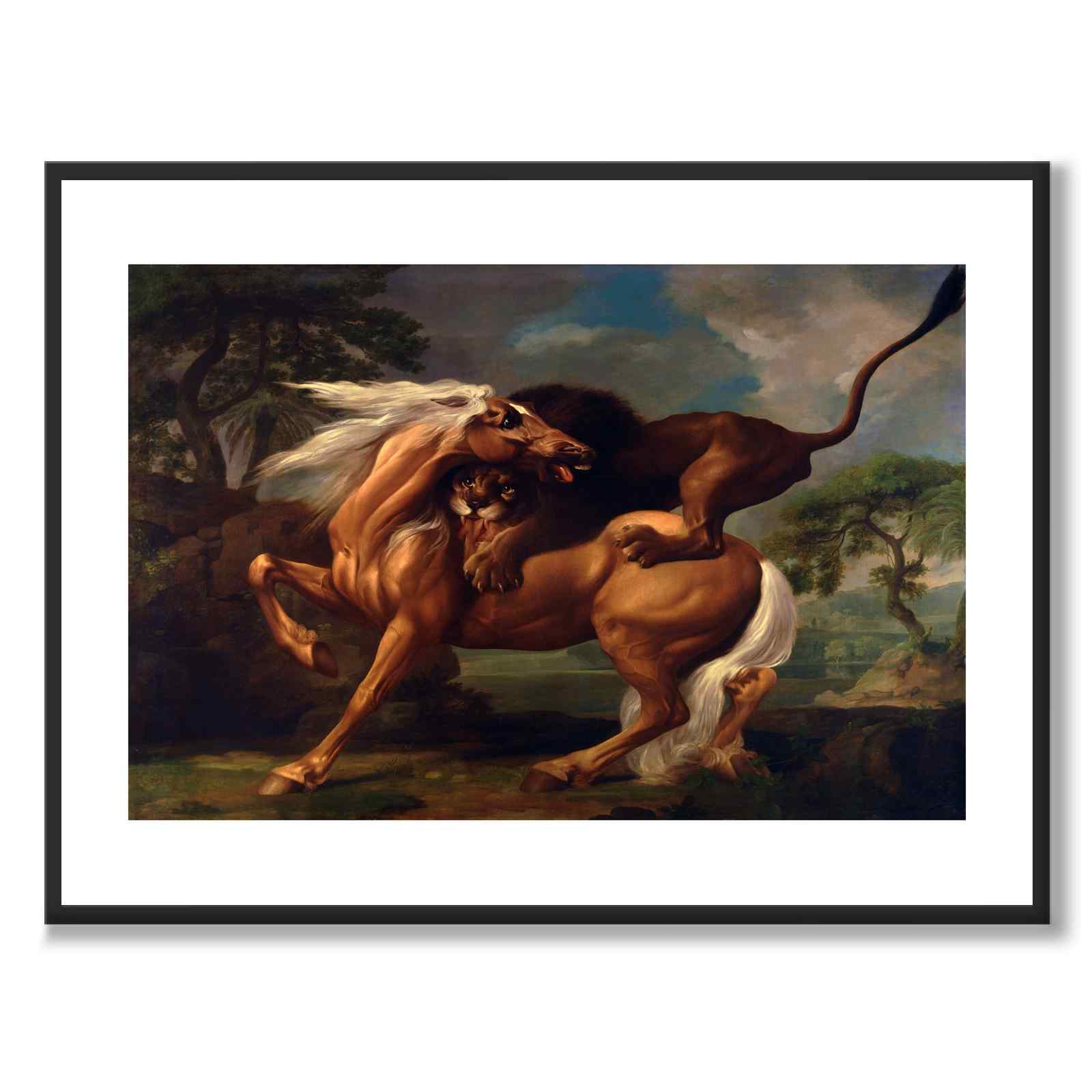 Lion Attacking a Horse