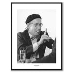 Gösta Ekman som historiskt fotografi och poster från Historly – med vit kant och titel