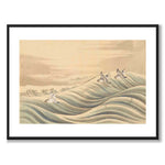 Chidori Birds som japansk poster - vit kant