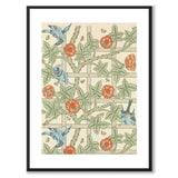 Trellis av William Morris som poster – vit kant