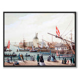 Danske krigsskibe og svensk chalup ved Toldboden i København by Gustaf Boberg (attributed) as a poster – full image