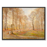 A Late Autumn Day in Dyrehaven. Sunshine by Theodor Philipsen as a poster – full image