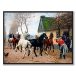 A Team of Horses Outside an Inn by Otto Bache as a poster – full image