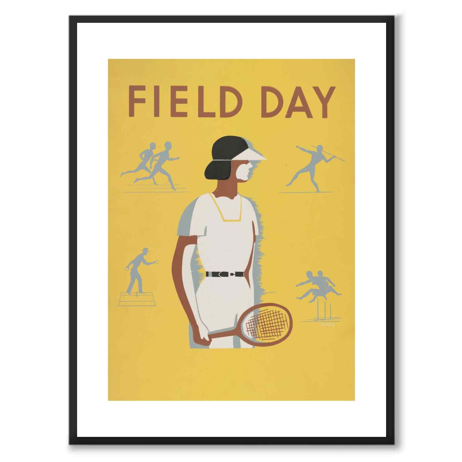 Field day – WPA recreation project, Dist. No. 2 av Beard som plakat – hvit kant
