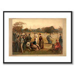 Lawn tennis as a poster – white border