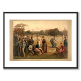 Lawn tennis as a poster – white border
