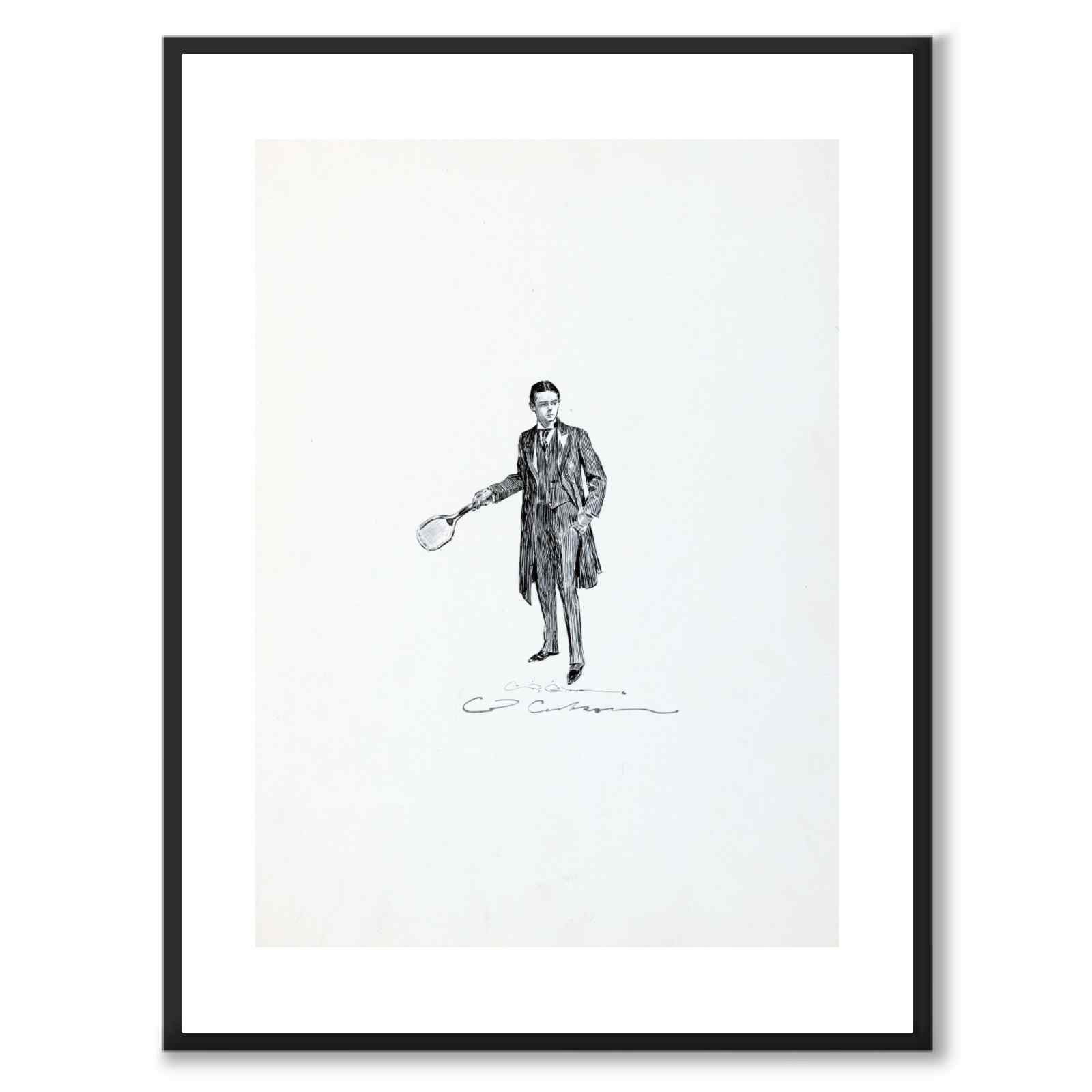 Play by Charles Dana Gibson as a poster – white border