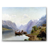 Bridal Escort on the Hardanger Fiord - Canvas