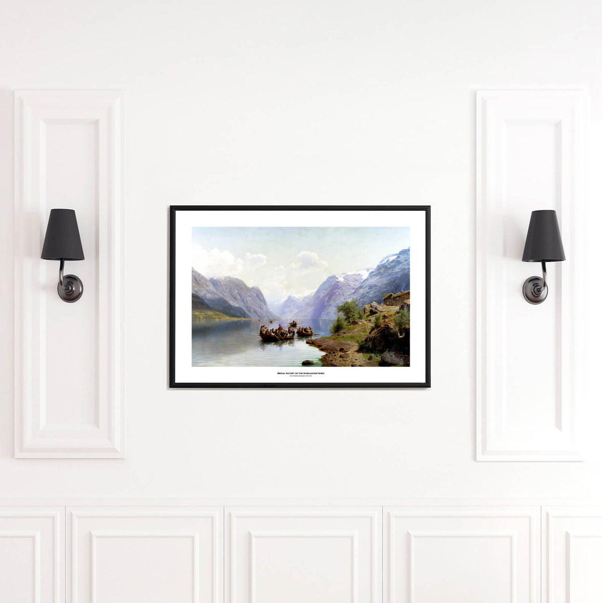 Bridal Escort on the Hardanger Fiord - Poster