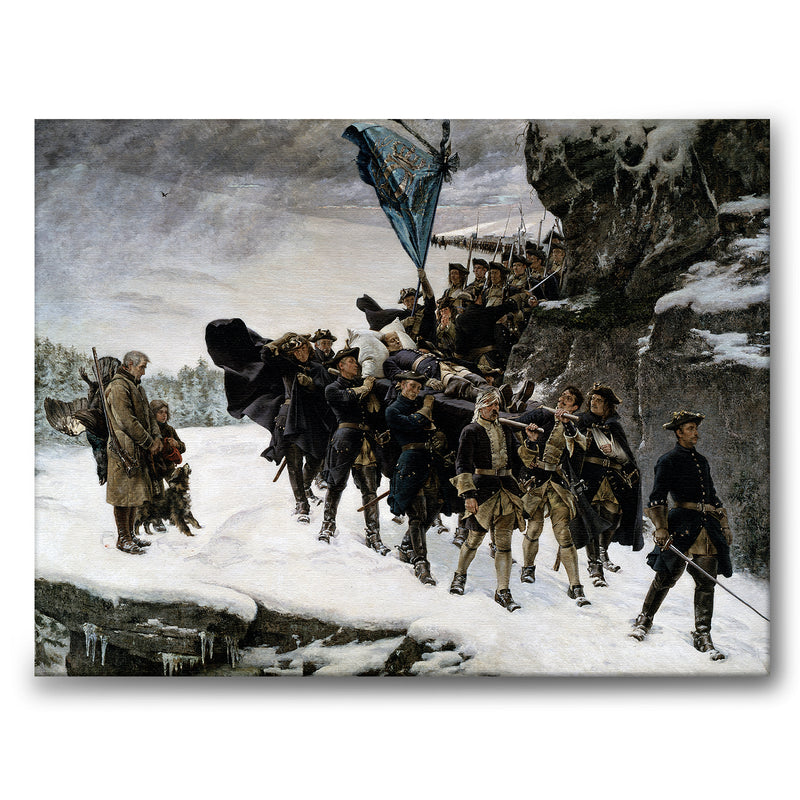 Bringing Home the Body of King Karl XII - Canvas