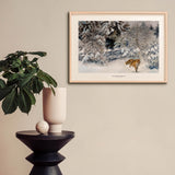 Fox in Winter Landscape - Poster