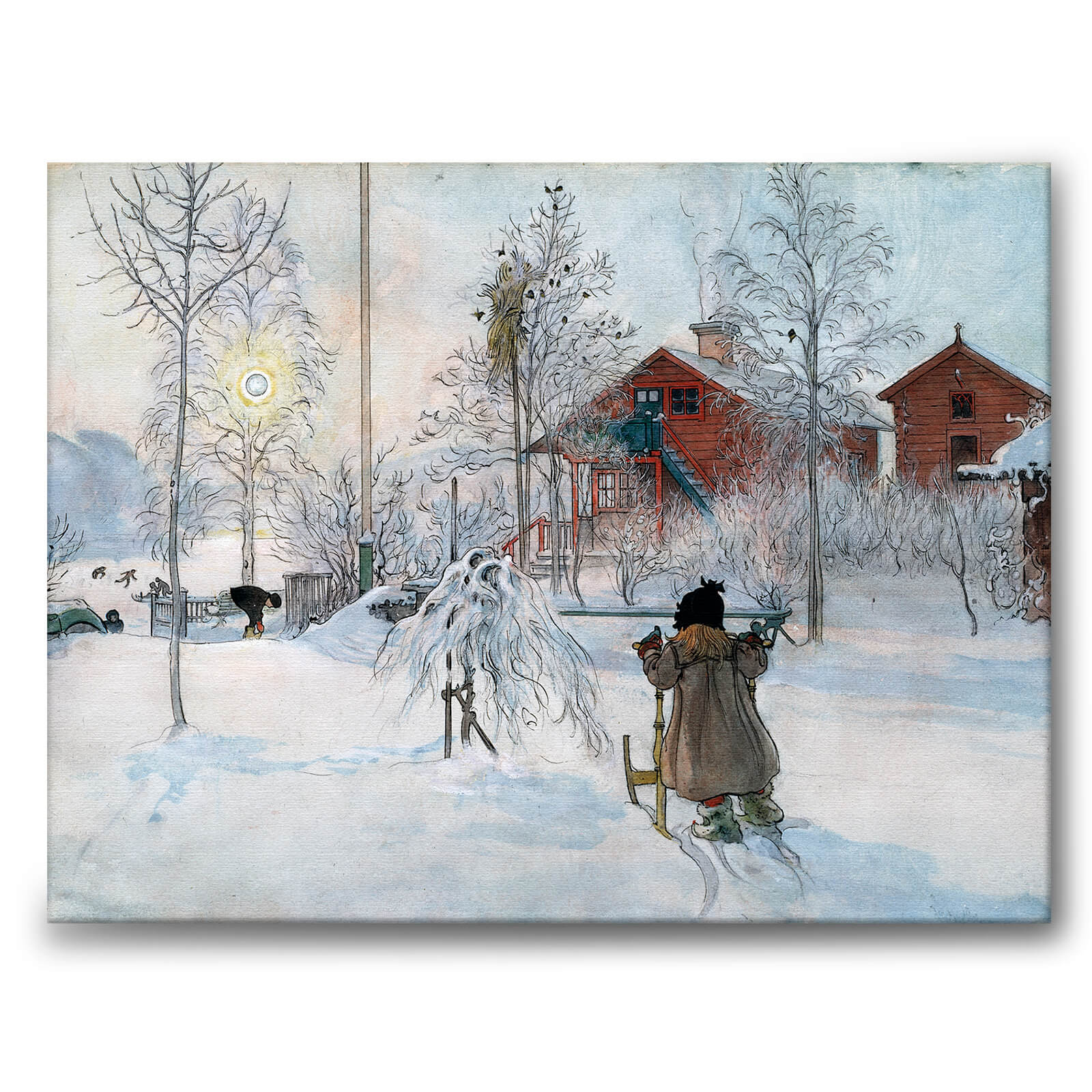The Yard And Washhouse Carl Larsson Canvastavla Historly HISTORLY the-yard-and-washhouse-carl-larsson-canvastavla-historly-historly