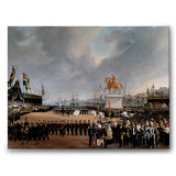 The Unveiling of the Statue of King Karl XIV Johan- Canvas
