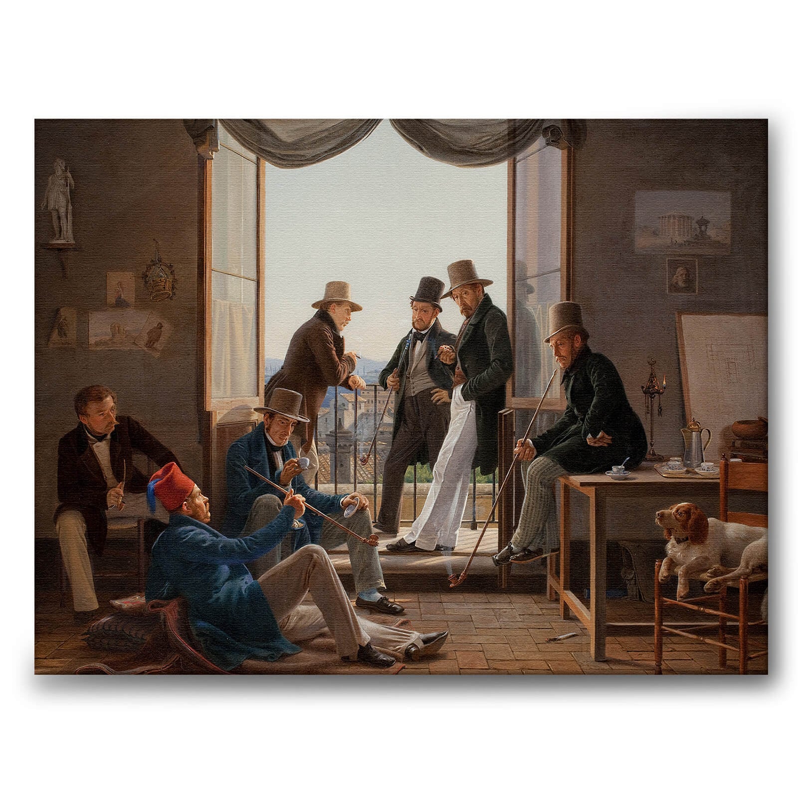 A Group of Danish Artists in Rome - Canvas
