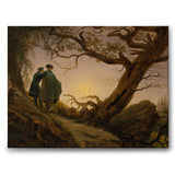 Two Men Contemplating the Moon - Canvas