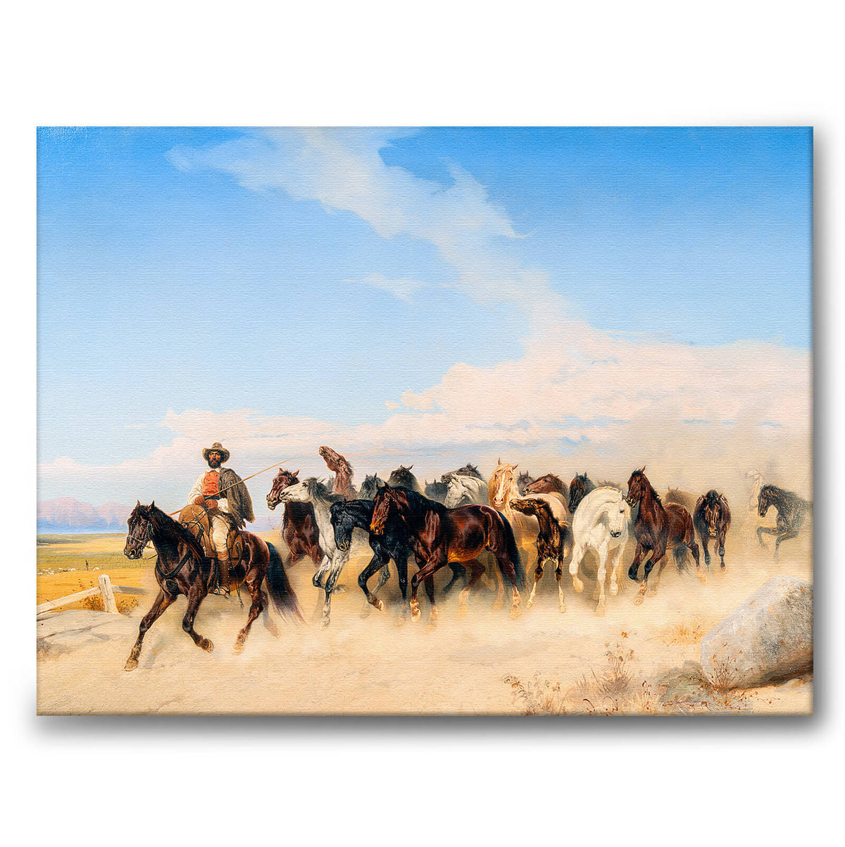Horses at the Campagna - Canvas