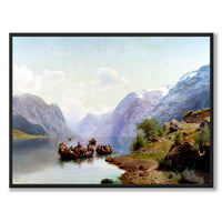 Bridal Escort on the Hardanger Fiord - Poster