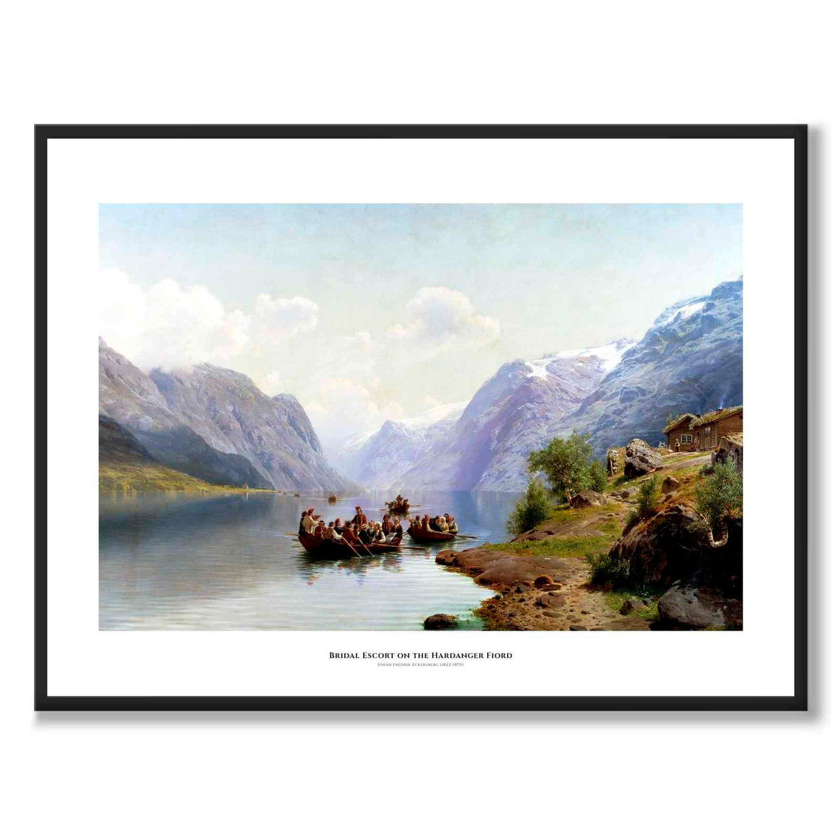 Bridal Escort on the Hardanger Fiord - Poster