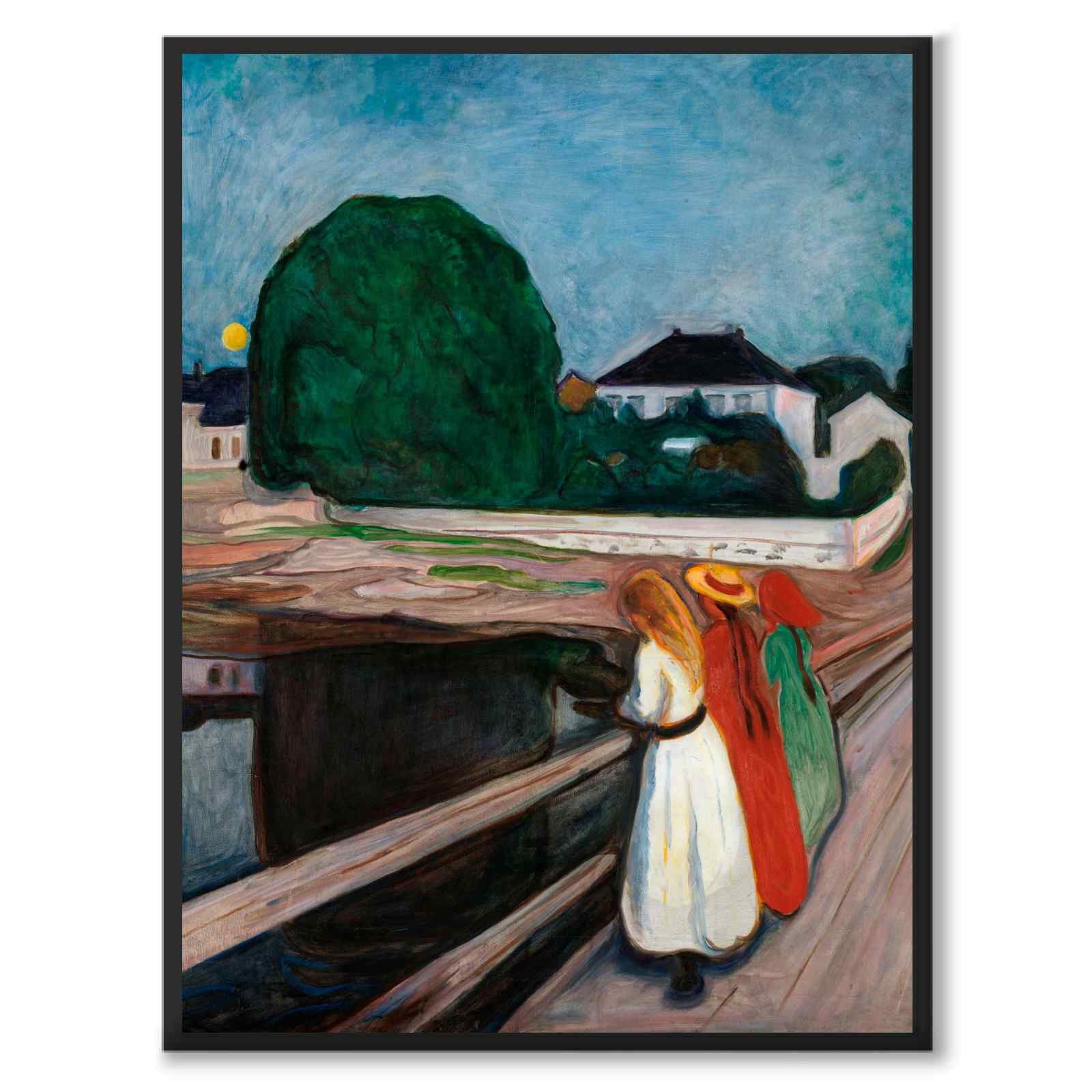 Edvard Munch Poster Tavla Pikene P Broen The Girls On The Bridge edvard-munch-poster-tavla-pikene-p-broen-the-girls-on-the-bridge