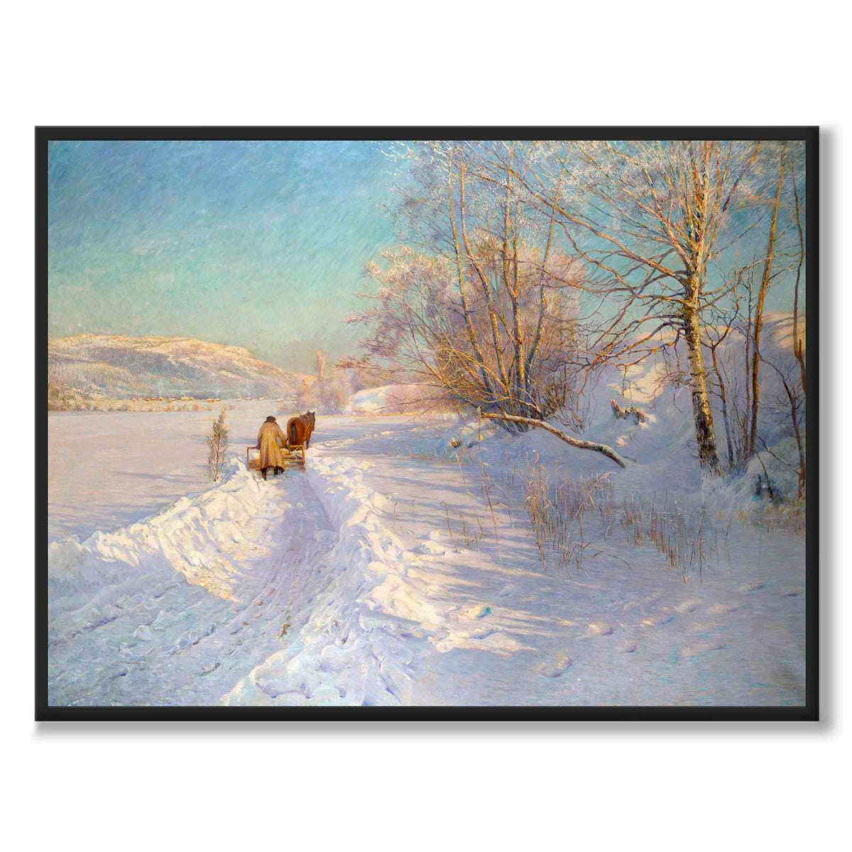 A Winter Morning after a Snowfall in Dalarna - Poster