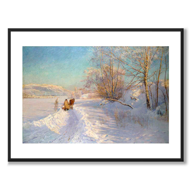 A Winter Morning after a Snowfall in Dalarna - Poster
