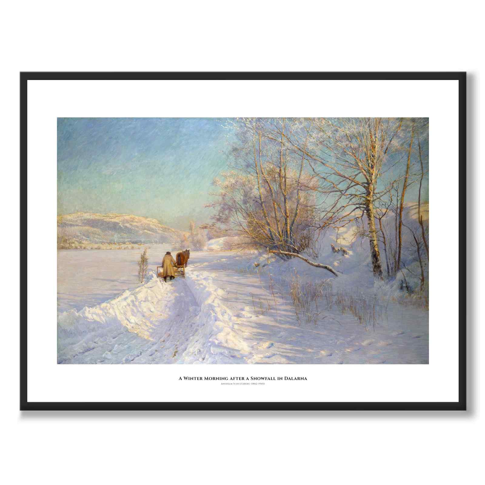A Winter Morning after a Snowfall in Dalarna - Poster