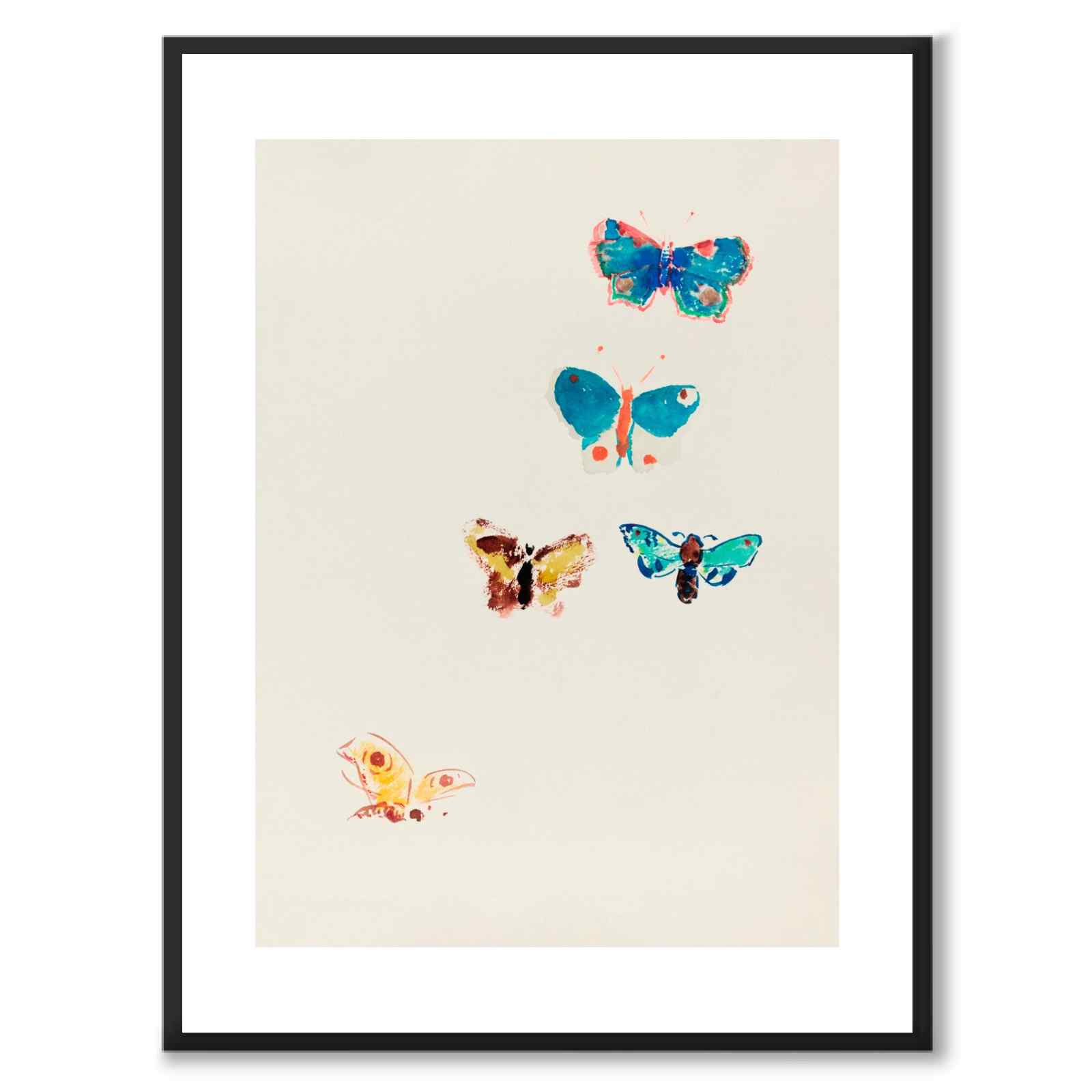 Five Butterflies - Poster