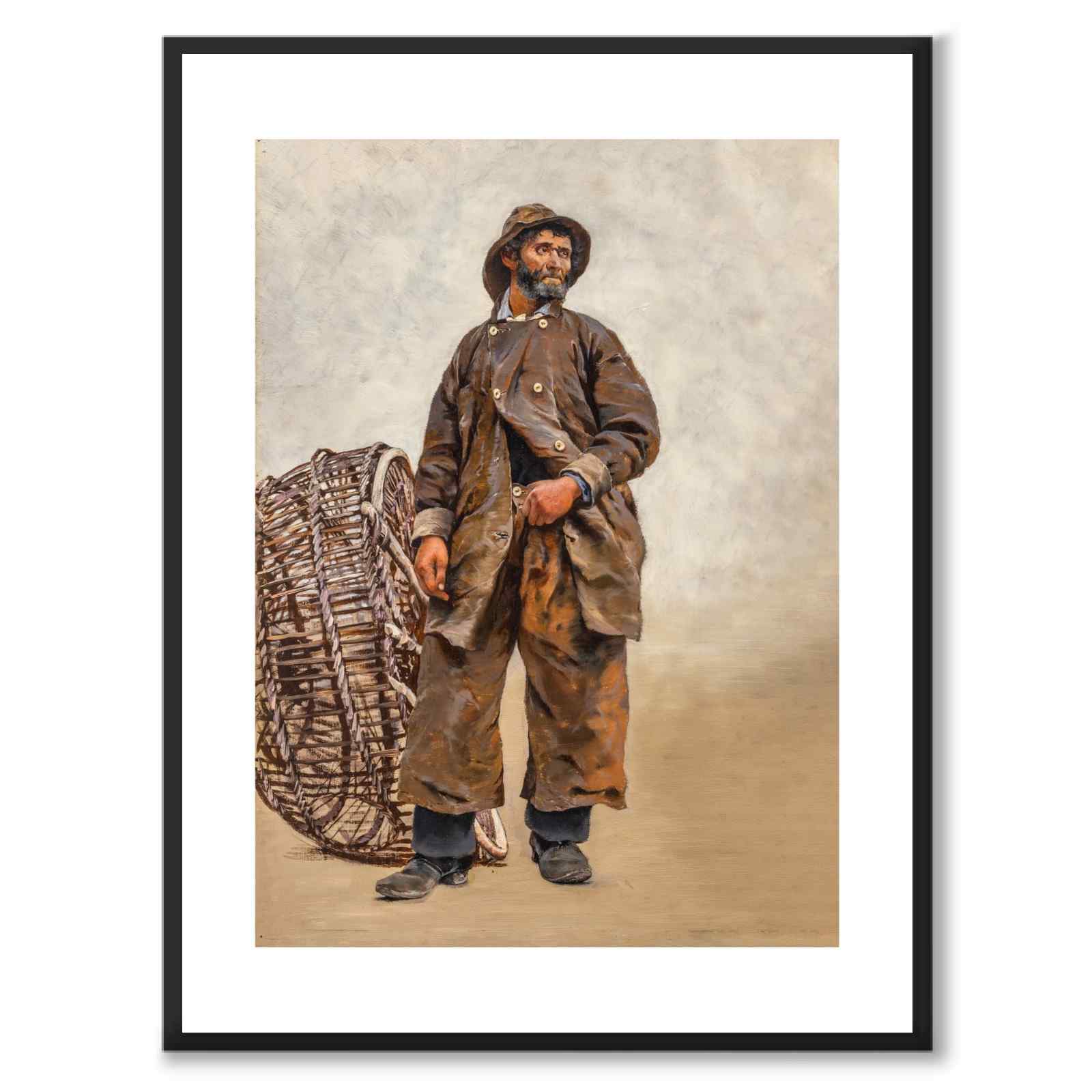 Fisherman with Basket - Poster