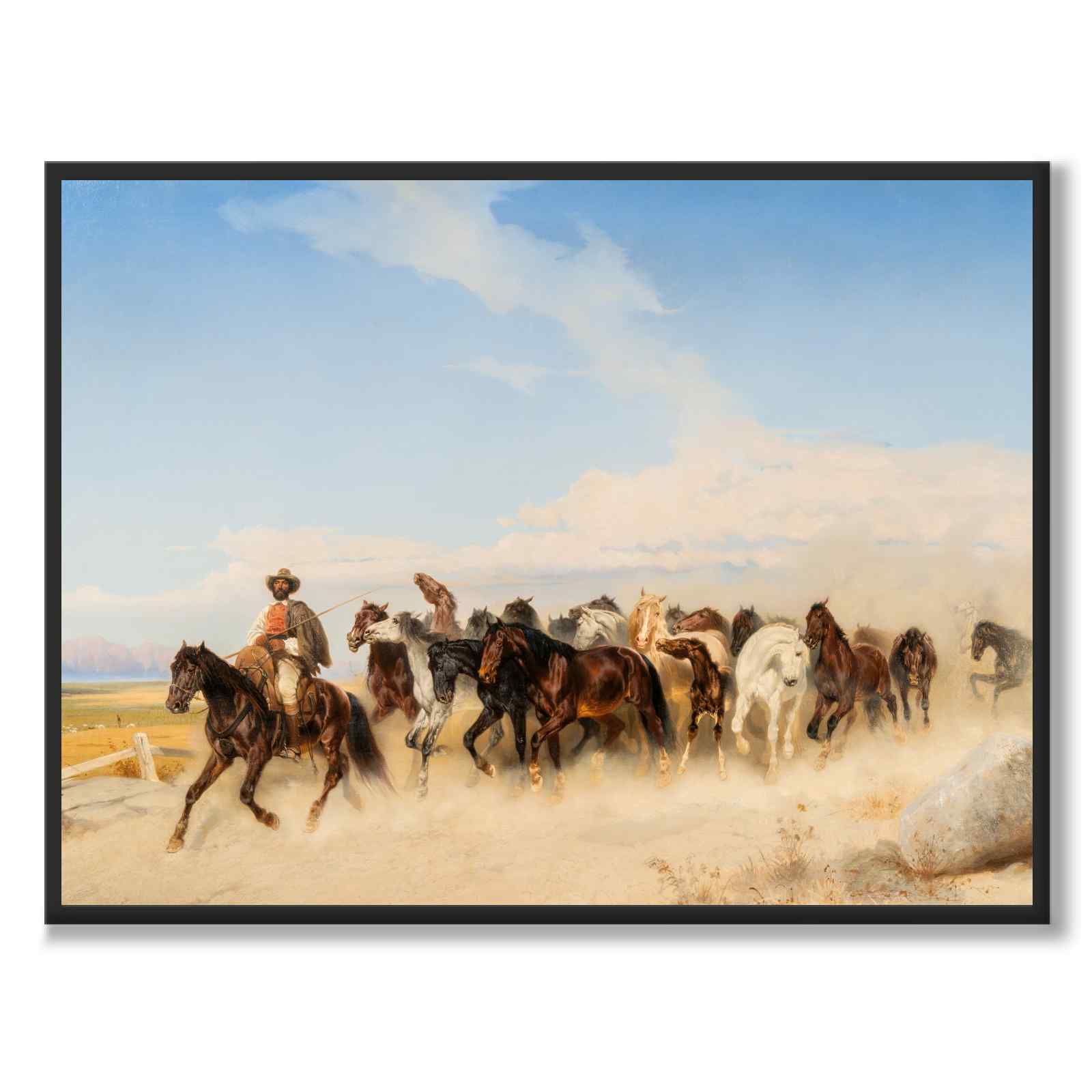Horses at the Campagna - Poster