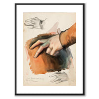 Detail study of a hand - Poster