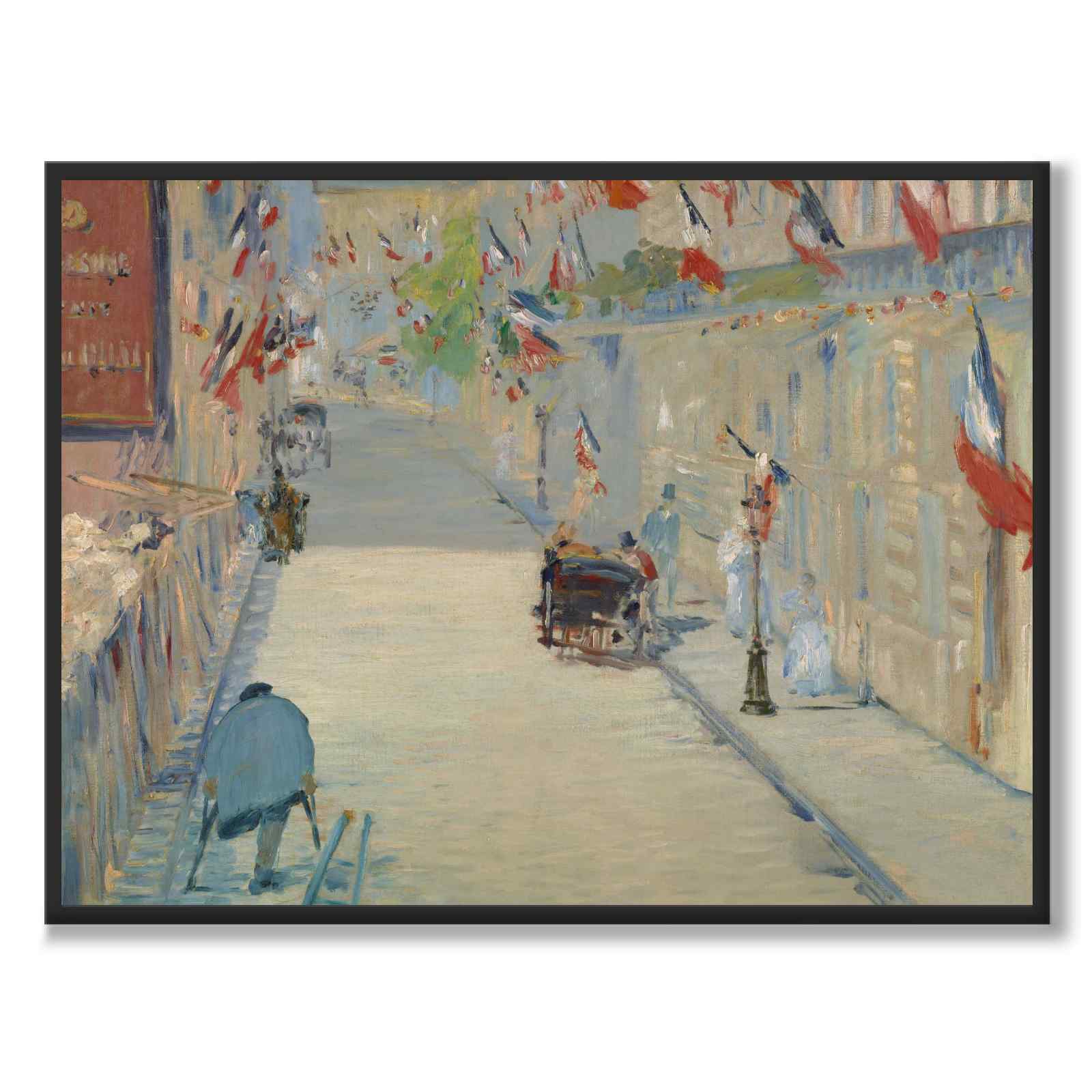 The Rue Mosnier with Flags - Poster