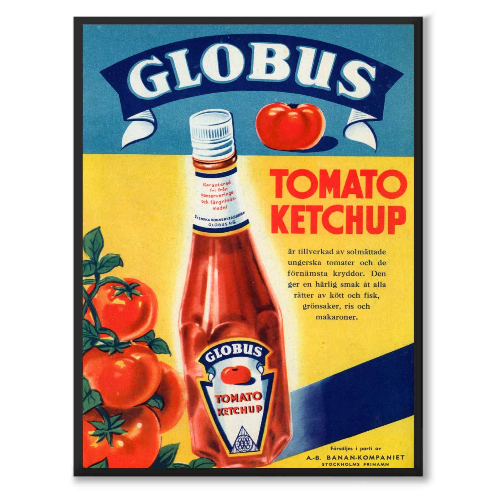 Vintage poster - Retro reklam för ketchup 1943 – HISTORLY