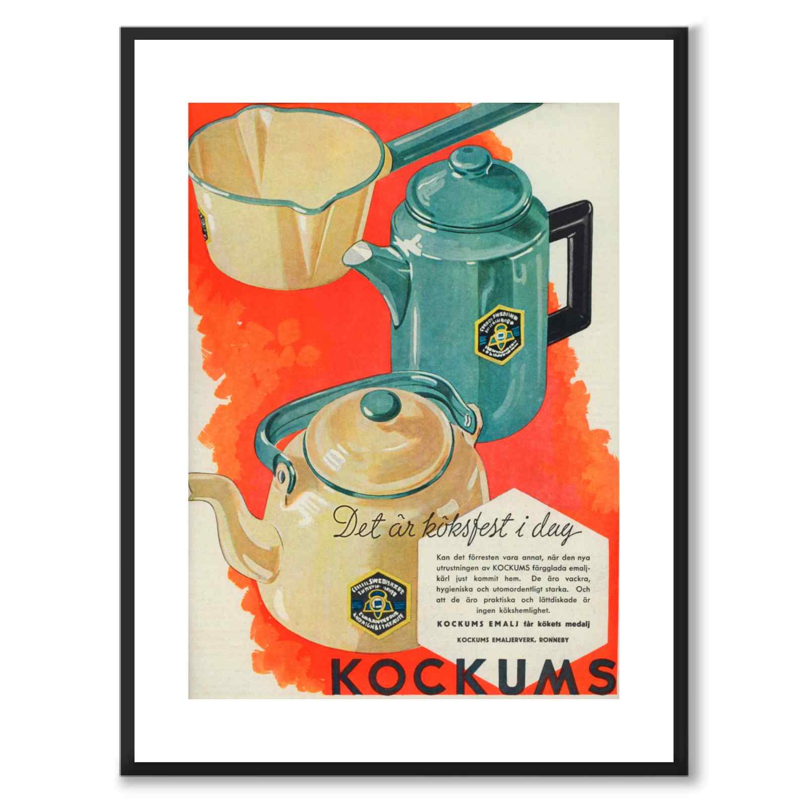 Kockums Innan Vintage poster för köket - Retro reklam för Kockums 1940 – HISTORLY
