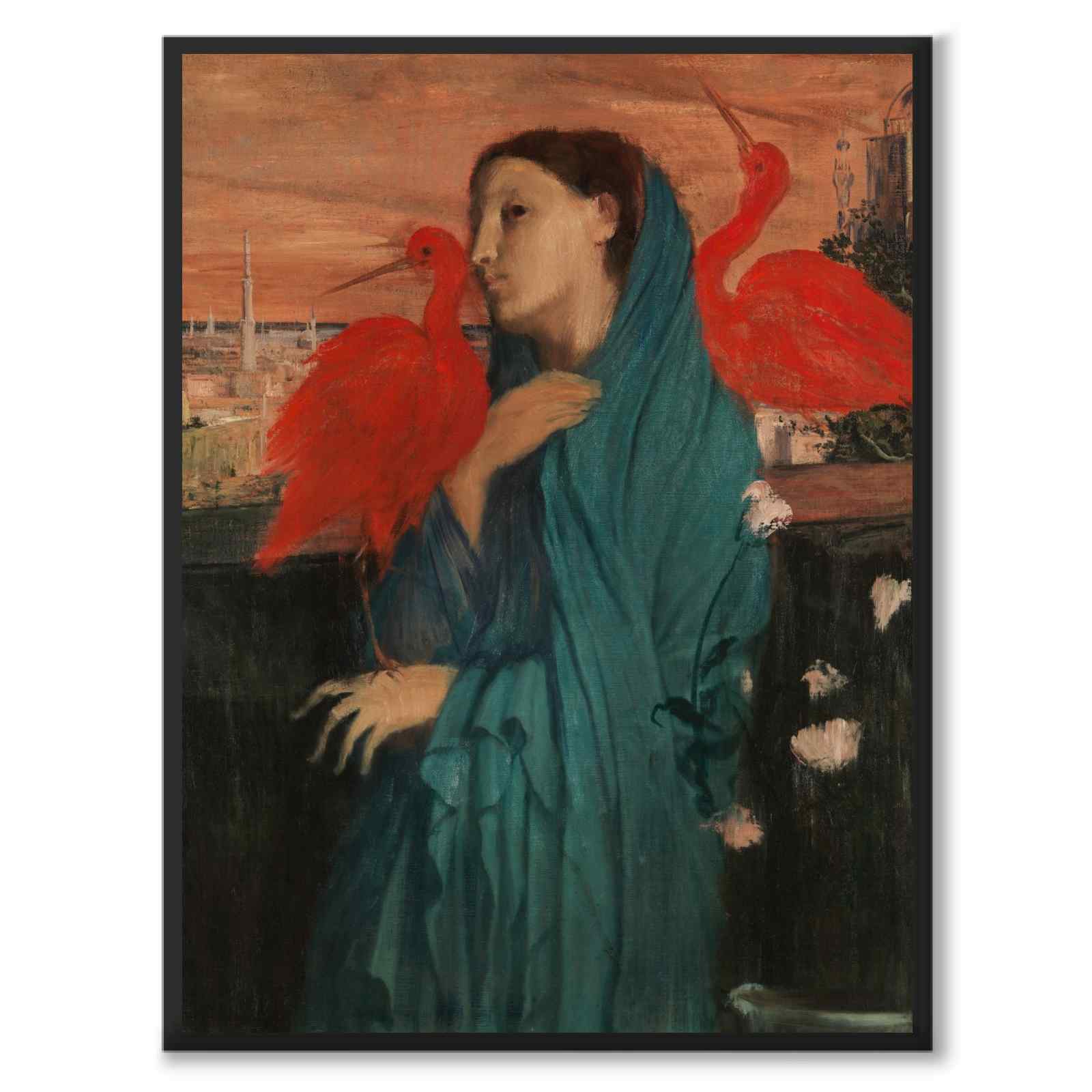 Young Woman with Ibis - Poster