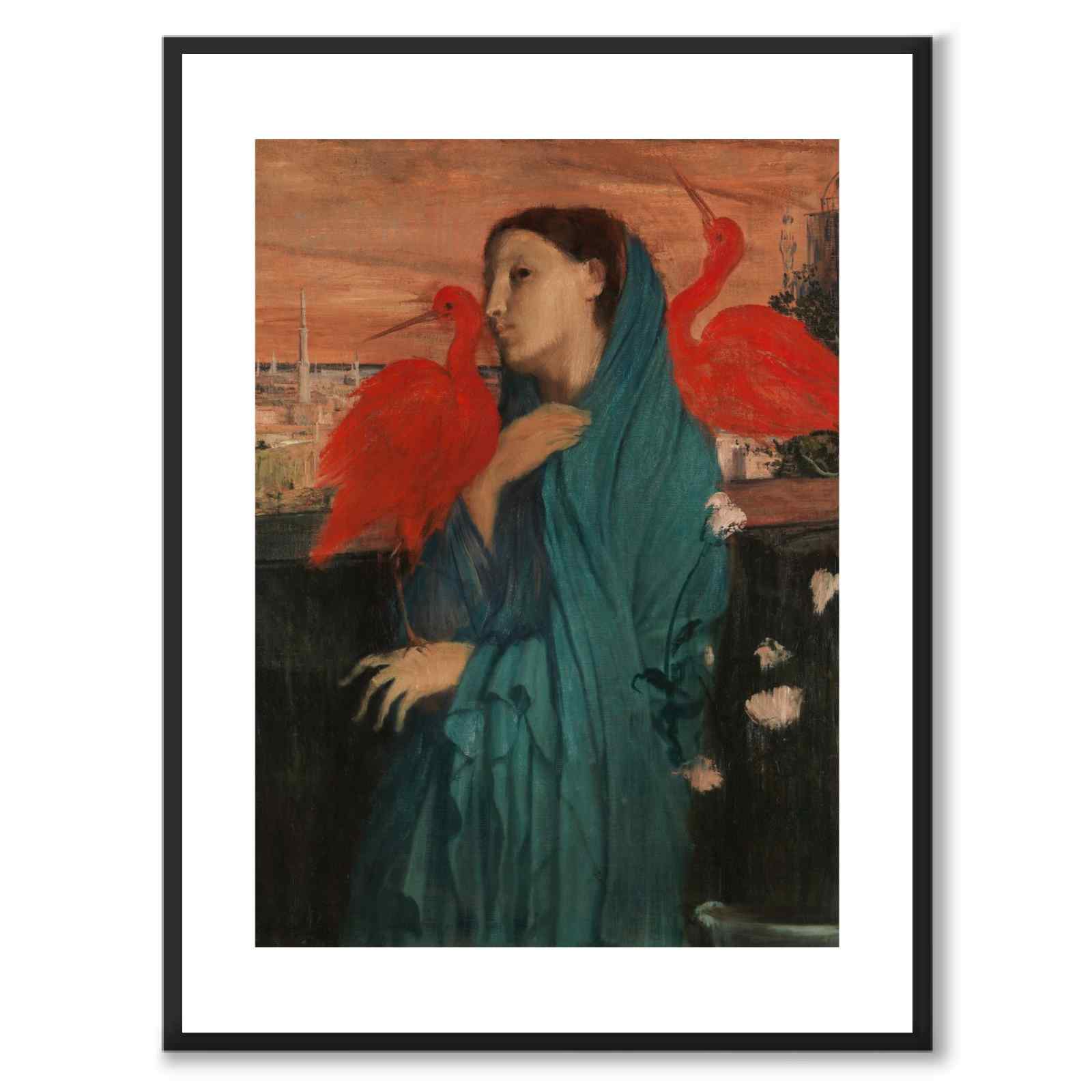 Young Woman with Ibis - Poster