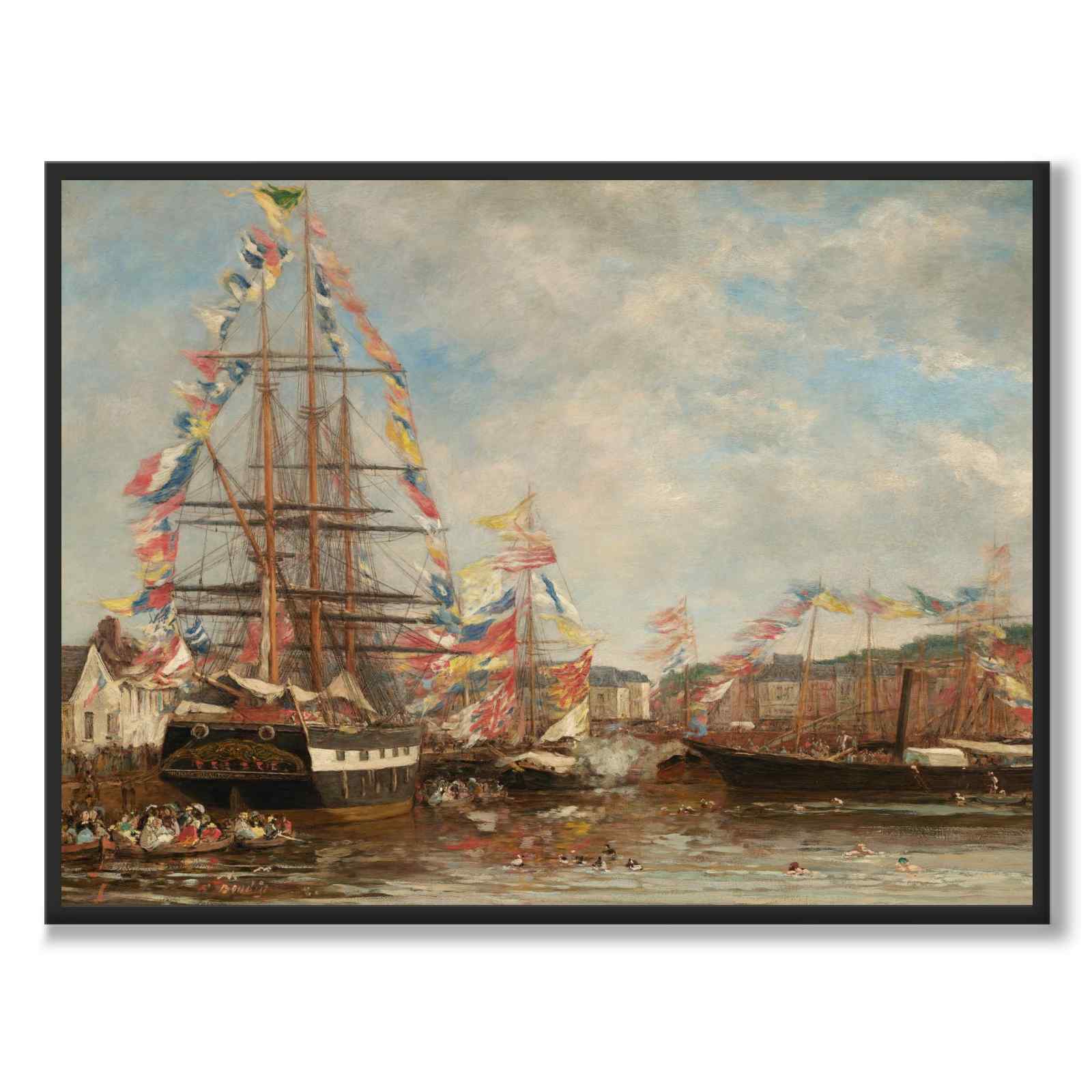 Festival in the Harbor of Honfleur - Poster
