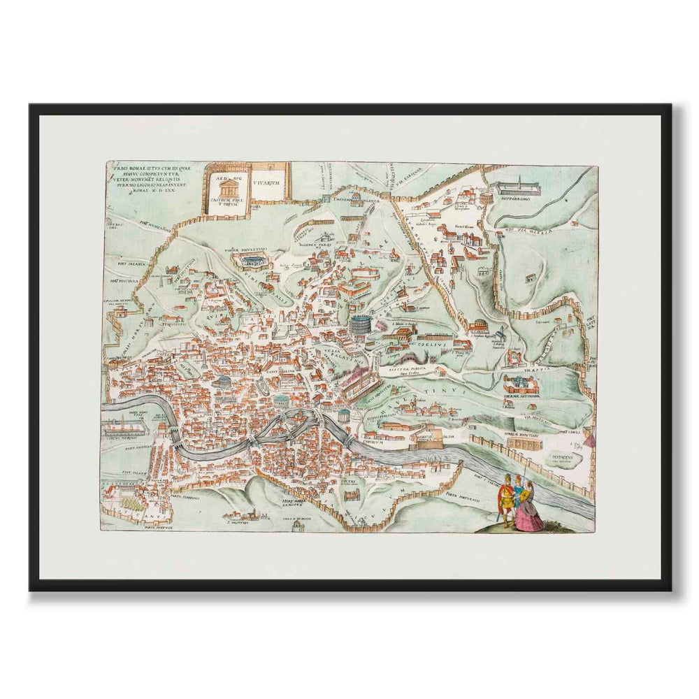 Rome 1575 som historisk karta och poster från Historly – helbild utan vit kant